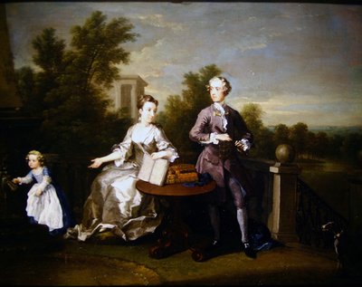 The Edwards Hamilton Family on Their Terrace in Kensington by William Hogarth