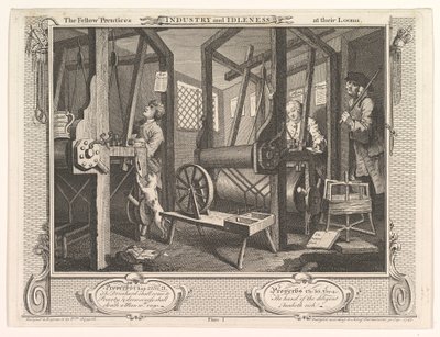 The Fellow Prentices at Their Looms by William Hogarth