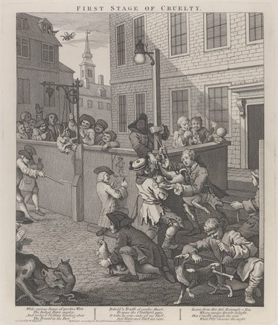 The First Stage of Cruelty: Children Torturing Animals by William Hogarth