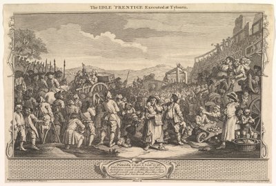 The Idle Prentice Executed at Tyburn, Industry and Idleness, plate 11, September 30, 1747 by William Hogarth