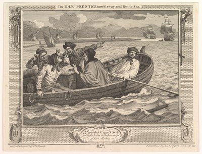 The Idle Prentice Turned Away and Sent to Sea by William Hogarth