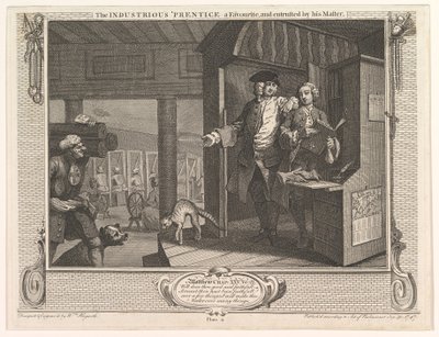 The Industrious Prentice a Favorite and Entrusted by His Master by William Hogarth