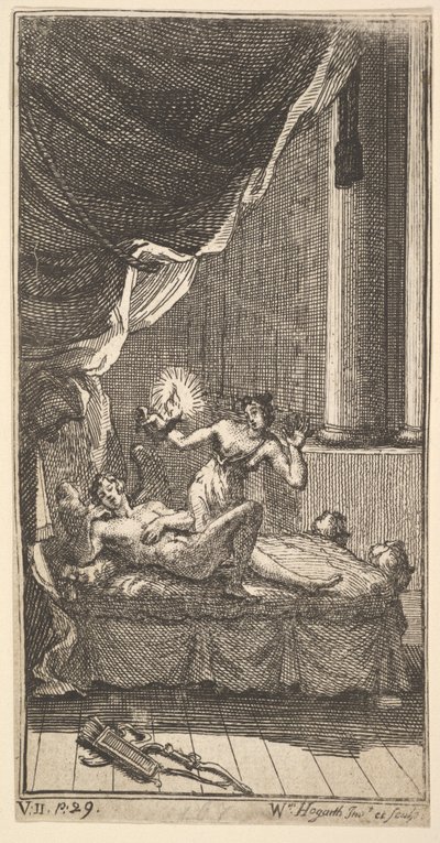 The New Metamorphosis, Plate 6: The Story of Cupid and Psyche, 1724 by William Hogarth