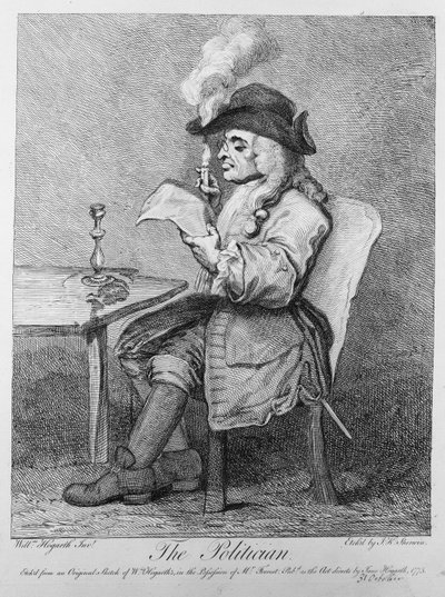 The Politician, etched by John Keyse Sherwin, 1775 by William Hogarth