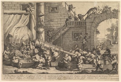 The Punishment Inflicted on Lemuel Gulliver, December 1726 by William Hogarth