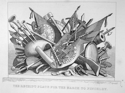 The Receipt Plate for the March to Finchley by William Hogarth