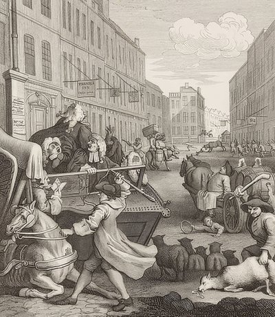 The Second Stage of Cruelty (from The Four Stages of Cruelty) by William Hogarth