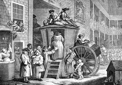 The Stage Coach or Country Inn Yard by William Hogarth