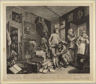 The Young Heir Taking Possession, Plate 1 from A Rake