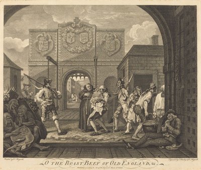 The Gate of Calais, or The Roast Beef of Old England by William Hogarth and Charles Mosley