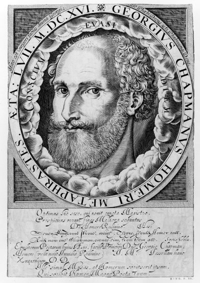 Portrait of George Chapman (c.1559-1634) c.1609-10 by William Hole