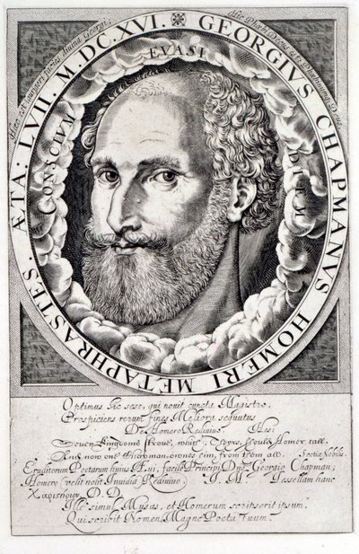 Portrait of George Chapman, c.1609-10 by William Hole