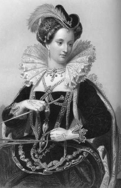 Queen Elizabeth I 1533-1603 at Tilbury Fort by William Holl