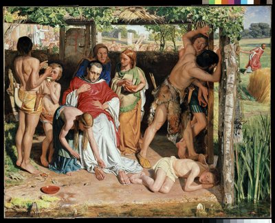 A Converted British Family Sheltering a Christian Missionary from the Persecution of the Druids by William Holman Hunt