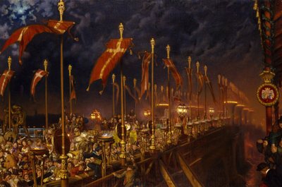 London Bridge on the Night of the Marriage of the Prince and Princess of Wales by William Holman Hunt