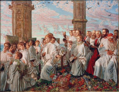 May Day at the Magdalen Tower by William Holman Hunt