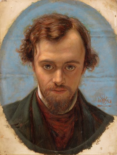Portrait of Dante Gabriel Rossetti by William Holman Hunt
