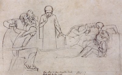 Studies for the Figures of the Doctor, Mourners and Minerva, 1846 by William Holman Hunt