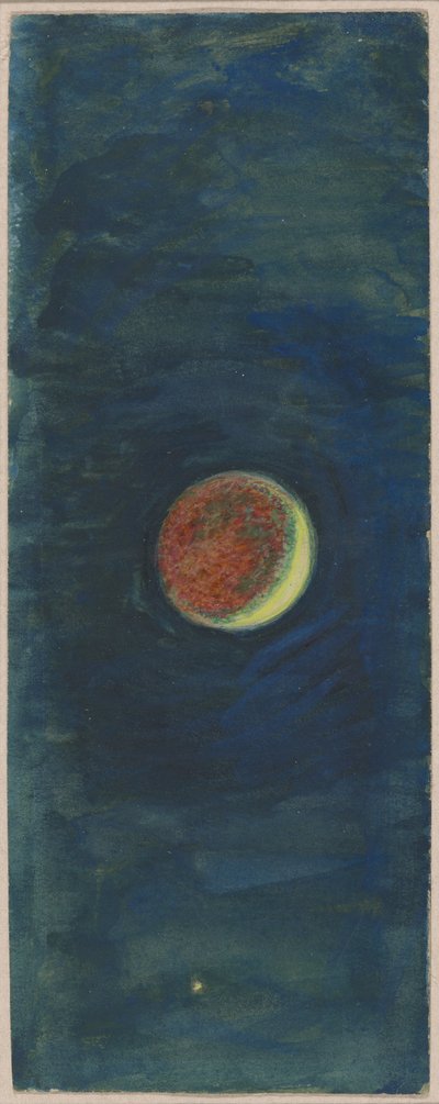Study of the Crescent Moon in "The Ship" by William Holman Hunt