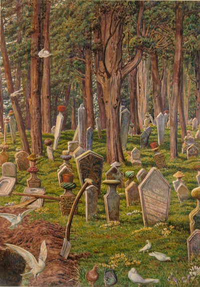 The Sleeping City: the Cemetery of Pera, Constantinople by William Holman Hunt