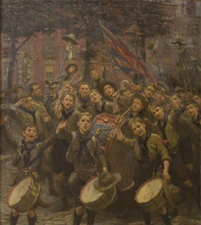 Cheering the Chief Scout, Dowry Square, Hotwells by William Holt Yates Titcomb