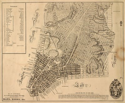 Plan of the City of New-York [as far north as East 31st Street], 1817 by William Hooker