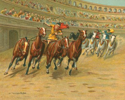 Races Historic and Modern, Roman Chariot Races by William Hounsom Byles