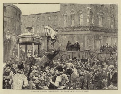 Archbishop Manning Administering the Pledge on Clerkenwell Green by William III Bromley