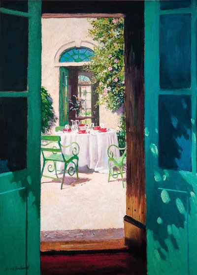 Afternoon tea in the courtyard by William Ireland