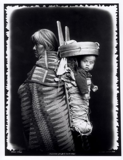 Navaho Woman Carrying a Papoose on Her Back, c.1914 by William Carpenter