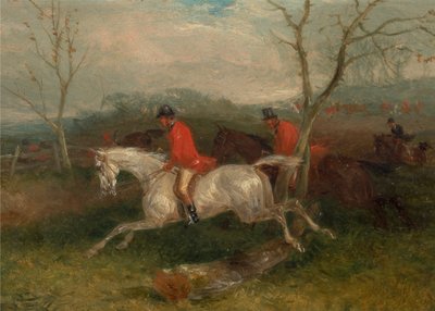 Foxhunting: Coming to a Fence (Full Cry) by William J. Shayer