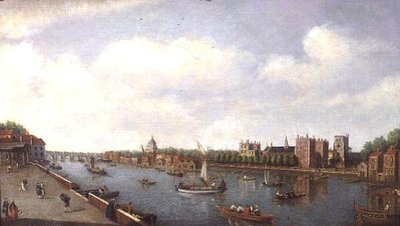 View of the Thames at Lambeth Palace, c.1770 by William James