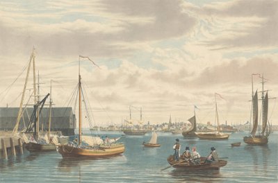Boston: From the Ship House West End of the Navy Yard by William James Bennett