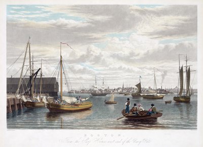 Boston, from the Ship House, west end of the Navy Yard, c.1833 by William James Bennett