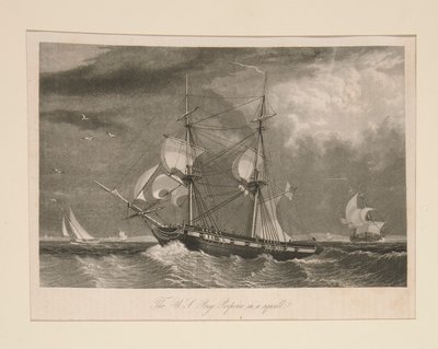 The U.S. Brig Porpoise in a Squall by William James Bennett
