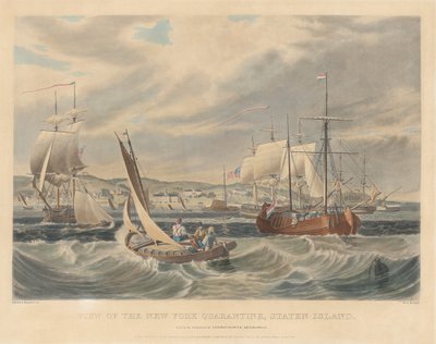 View of the New York Quarantine, Staten Island by William James Bennett