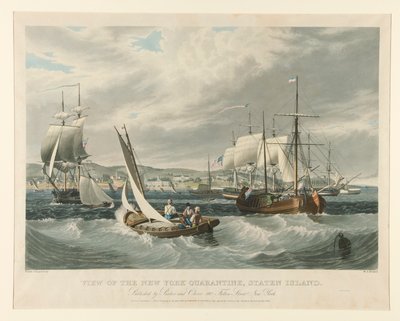 View of the New York Quarantine, Staten Island by William James Bennett