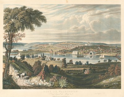 City of Washington: From beyond the Navy Yards by William James Bennett after George Cooke