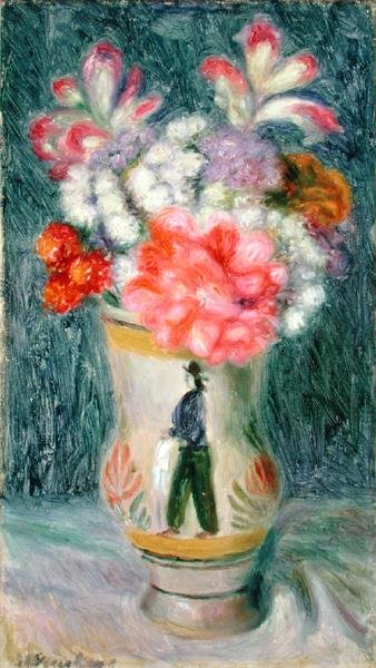 Flowers in a Quimper Vase by William James Glackens