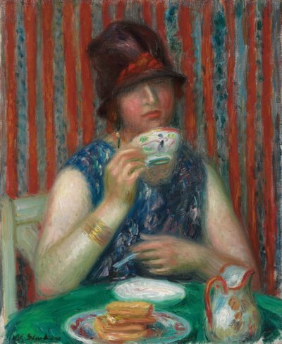 Girl with Teacup, c.1920 by William James Glackens