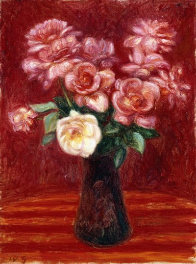 Pink Roses by William James Glackens