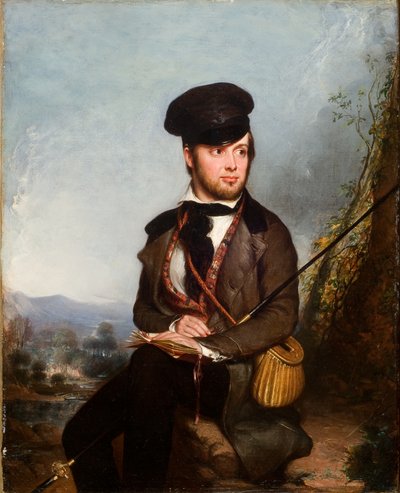 The Angler (Portrait of Charles Lanman) 1846 by William James Hubard