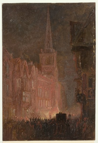 Bristol Riots: Troops Marching up Corn Street by William James Muller
