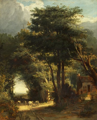 Landscape with Frenchay Church in the Distance by William James Muller