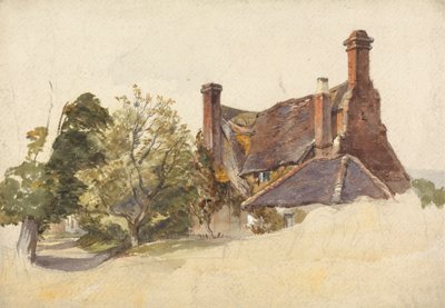 Study of a Cottage by a Lane by William James Muller