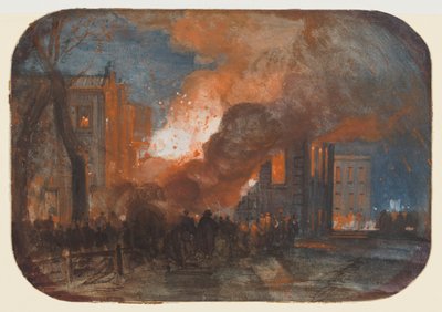 The Burning of the Mansion House, Queen Square, Bristol by William James Muller