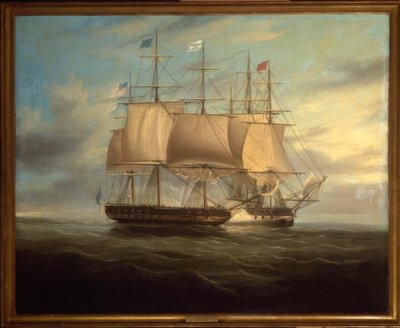 Shannon and Chesapeake in Close Combat, 1813 by William John Huggins
