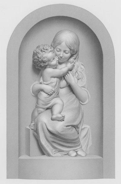 The Sister and Brother, Engraved by W. Roffe from the Alto-Relievo by A. Munro by William John Roffe