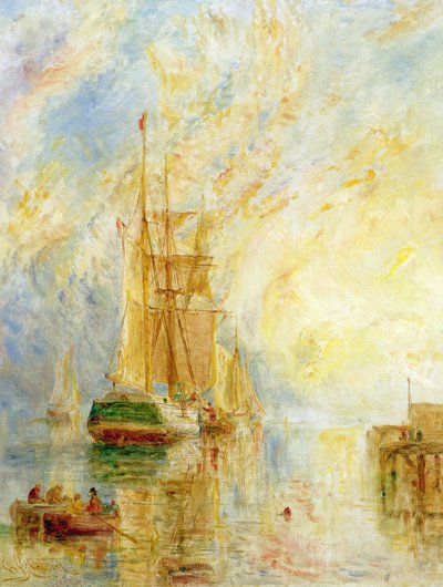Boat in Harbour, Sunset by William Joseph J.C. Bond