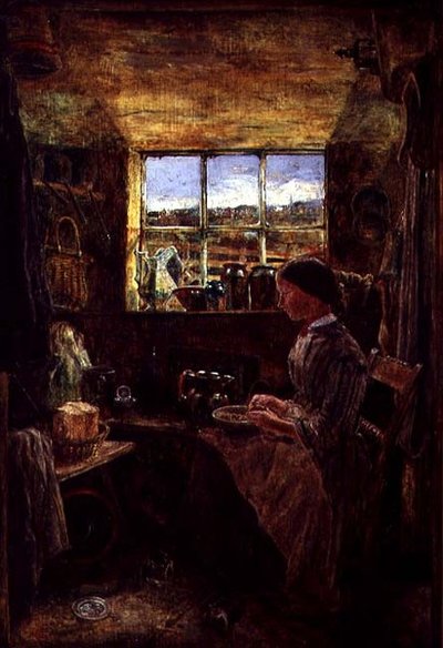 Peeling Potatoes in a Cottage Kitchen by William Joseph J.C. Bond